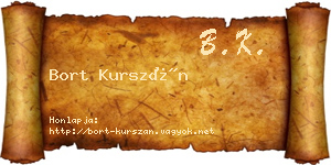 Bort Kurszán névjegykártya